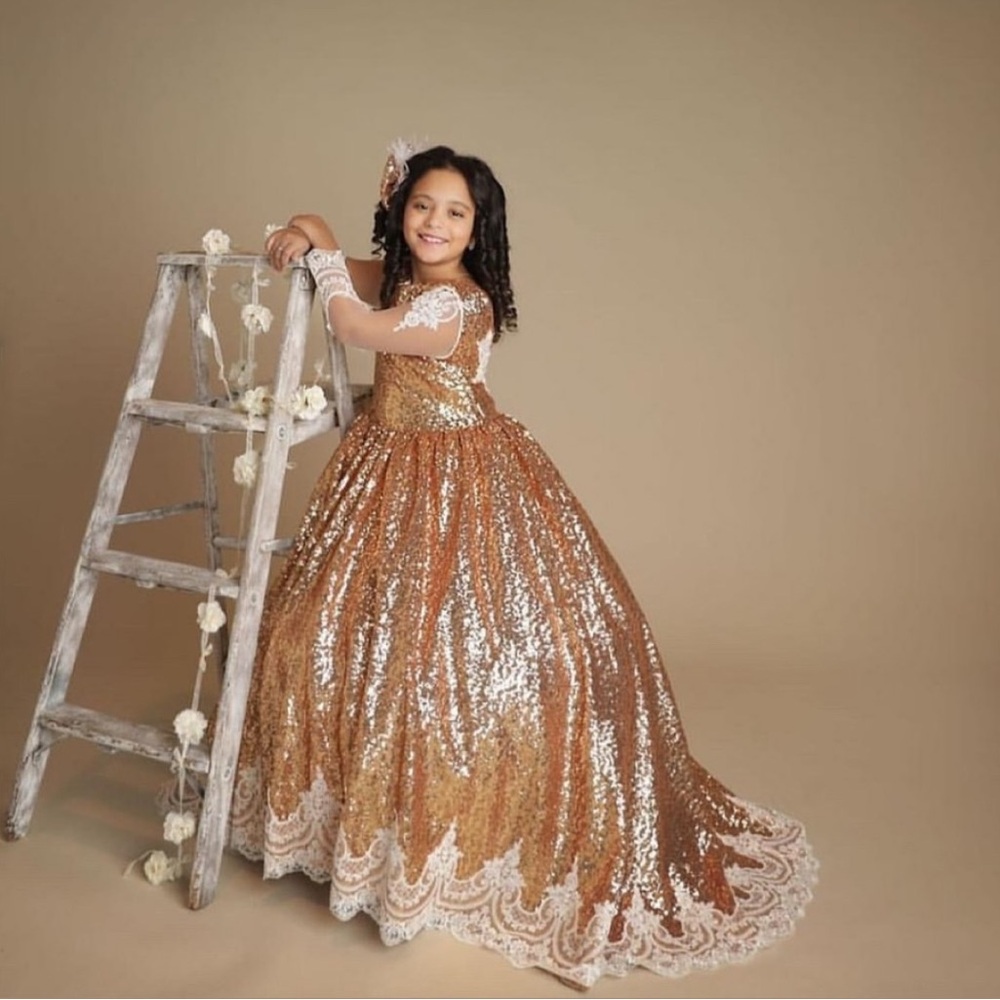 Gold dress for girl